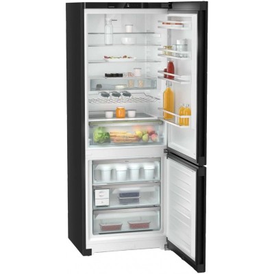 Холодильник Liebherr з нижн. мороз., 201.5x74.7х67.5, холод.відд.-346л, мороз.відд.-128л, 2дв., A++, NF, диспл внутр., чорний