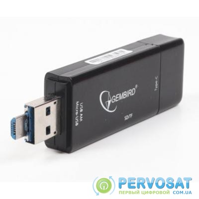 Считыватель флеш-карт GEMBIRD USB/micro USB SD/TF (UHB-CR3IN1-01)