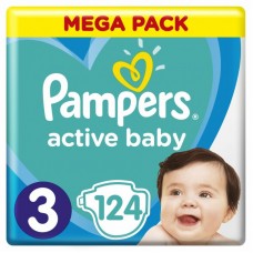 Підгузок Pampers Active Baby Розмір 3 (6-10 кг) 124 шт (8001090950857) Підгузок Pampers Active Baby Розмір 3 (6-10 кг) 124 шт (8001090950857)
