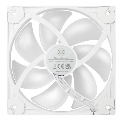 Корпусний вентилятор SilverStone Vista VS140W ARGB, 140мм, 1600rpm, 4pin PWM, 3 pin +5V ARGB, 30.8dBa, білий