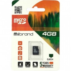 Карта пам'яті Mibrand 4GB microSDHC class 4 (MICDC4/4GB) Карта пам'яті Mibrand 4GB microSDHC class 4 (MICDC4/4GB)