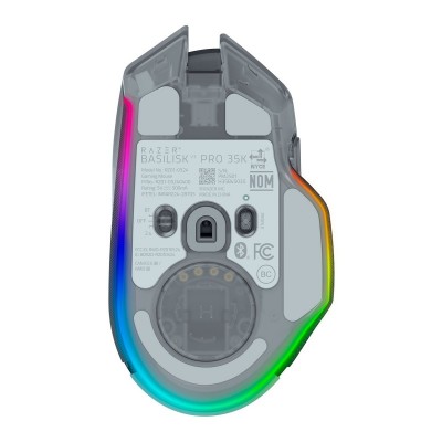 Миша Razer Basilisk V3 Pro 35K, RGB, USB-A/WL/BT, Phantom White Ed.