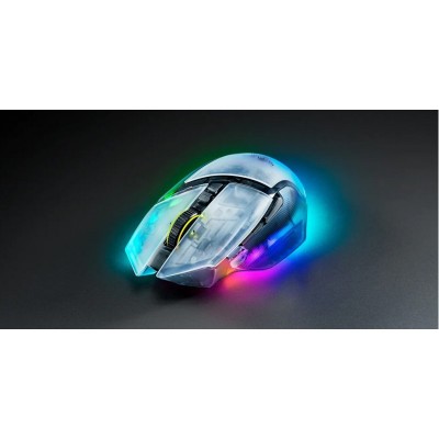 Миша Razer Basilisk V3 Pro 35K, RGB, USB-A/WL/BT, Phantom White Ed.