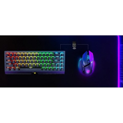 Миша Razer Basilisk V3 Pro 35K, RGB, USB-A/WL/BT, Phantom White Ed.
