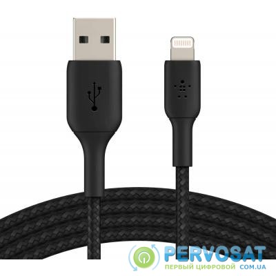 Дата кабель USB 2.0 AM to Lightning 1.0m black Belkin (CAA002BT1MBK)
