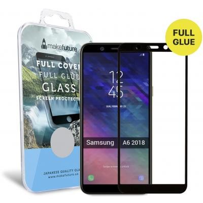 Стекло защитное MakeFuture для Samsung A6 2018 Black Full Cover Full Glue (MGFCFG-SA618B)