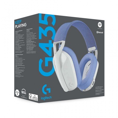 Навушники Logitech G435 Lightspeed Wireless Gaming Headset White (981-001074)