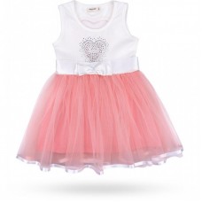 Плаття Breeze сарафан із фатіновою спідницею і серцем (10862-104G-peach) Плаття Breeze сарафан із фатіновою спідницею і серцем (10862-104G-peach)