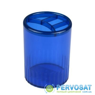 Подставка для ручек Delta by Axent Stationery glass-stand, 4 compartments, blue (D4009-02)