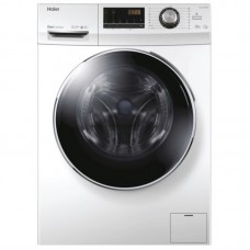 Пральна машина Haier фронтальна, 7кг, 1200, A+++, 46см, дисплей, пара, інвертор, люк чорний, прямий привід, білий
