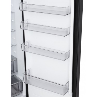 Холодильник LG з нижн. мороз., 203x60х68, холод.відд.-262л, мороз.відд.-113л, 2дв., E, NF, інв., диспл зовн., зона св-ті, чорний