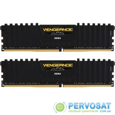 Модуль памяти для компьютера DDR4 16GB (2x8GB) 2400 MHz Vengeance LPX Black CORSAIR (CMK16GX4M2A2400C14)