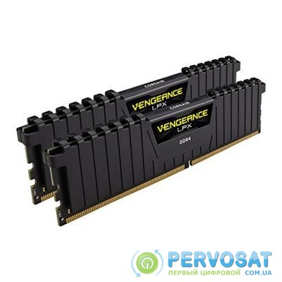 Модуль памяти для компьютера DDR4 16GB (2x8GB) 2400 MHz Vengeance LPX Black CORSAIR (CMK16GX4M2A2400C14)