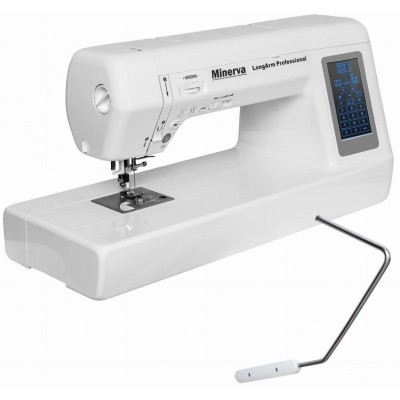 Швейна машина МINERVA LongArm Professional ,комп'ютеризована, 90Вт, 500 шв.оп., петля автомат, білий