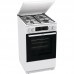 Плита Gorenje комбінована, 70л, 50x60см, дисплей, емальовані реш, програматор IconLed, кришка-метал, білий