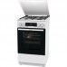 Плита Gorenje комбінована, 70л, 50x60см, дисплей, емальовані реш, програматор IconLed, кришка-метал, білий