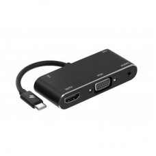 Концентратор 2E Type C to USB 3.0+AUX+HDMI+VGA+USB Type C, 0.15m, black (2E-W1408) Концентратор 2E Type C to USB 3.0+AUX+HDMI+VGA+USB Type C, 0.15m, black (2E-W1408)