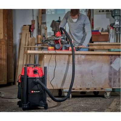 Пилосос професійний Einhell TC-VC 1825 А, 1250 Вт, пластик 25 л, 180 мбар, шланг 2.5 м, кабель 3 м, розетка 2.2 кВт, 4.2 кг