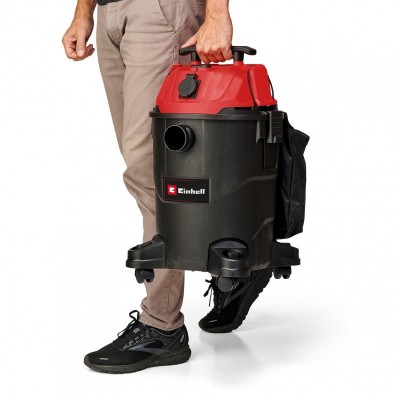 Пилосос професійний Einhell TC-VC 1825 А, 1250 Вт, пластик 25 л, 180 мбар, шланг 2.5 м, кабель 3 м, розетка 2.2 кВт, 4.2 кг