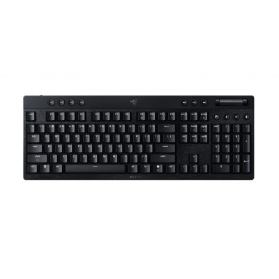 Клавіатура механічна BlackWidow V4 Low-profile HyperSpeed, 104key, Green Switch, USB-A/WL/BT, EN, RGB, чорний