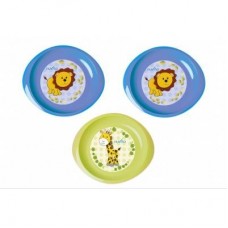 Набір дитячого посуду Nuvita тарелочки 6м+ 3шт. мелкие синие и салатовая (NV1428Blue) Набір дитячого посуду Nuvita тарелочки 6м+ 3шт. мелкие синие и салатовая (NV1428Blue)