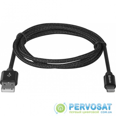 Дата кабель USB 2.0 AM to Lightning 1.0m ACH01-03T PRO Black Defender (87808)