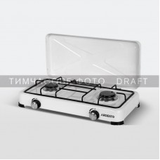 Плитка газова настільна Ardesto GTC-NS2012W, тип газу LPG, 2 алюмін. пальника, емальован. корпус, фарбов. решітка, кришка, колір: білий Плитка газова настільна Ardesto GTC-NS2012W, тип газу LPG, 2 алюмін. пальника, емальован. корпус, фарбов. решітка, кришка, колір: білий
