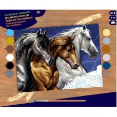 Набір для творчості Sequin Art Painting by numbers Senior Дикі коні 39*30см Набір для творчості Sequin Art Painting by numbers Senior Дикі коні 39*30см