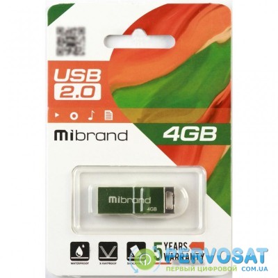 USB флеш накопитель Mibrand 4GB Сhameleon Light Green USB 2.0 (MI2.0/CH4U6LG)