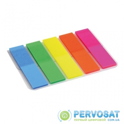 Стикер-закладка Axent Plastic bookmarks 5х12х50mm, 125шт, rectangles, neon colors (2440-01-А)