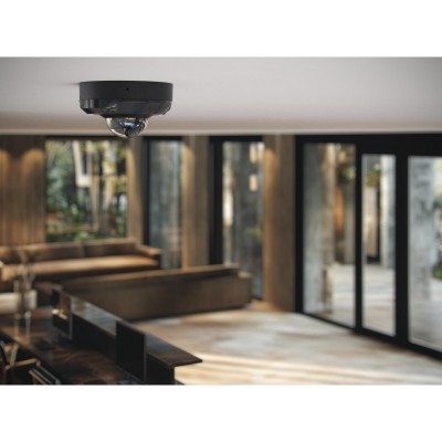 IP-Камера дротова Ajax DomeCam Mini HL black, 5мп, 2.8мм, гібридне підсвічування IR 15м, білий Led 15м, Poe, True WDR, IP 65, ІЧ 15м, аудіо, кут огляду 100° до 110°, міні купольна, чорна