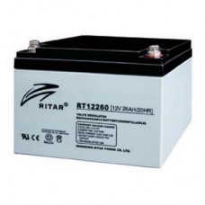 Батарея до ДБЖ Ritar AGM RT12260, 12V-26Ah (RT12260) Батарея до ДБЖ Ritar AGM RT12260, 12V-26Ah (RT12260)