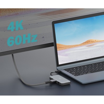 Док-станція DIGITUS USB-C > HDMI/2xUSB-A/USB-C/SD/MicroSD/RJ54, Travel