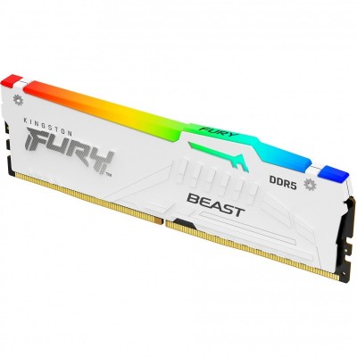 Пам'ять ПК Kingston DDR5 32GB 5200 FURY Beast RGB EXPO Білий