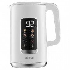 Електрочайник Sencor 1.7л, Strix, LED дисплей, подвійні стінки, сенс. керування, білий Електрочайник Sencor 1.7л, Strix, LED дисплей, подвійні стінки, сенс. керування, білий