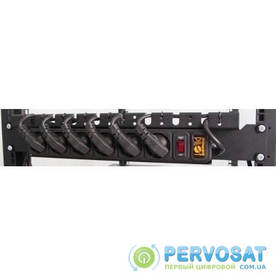 Модуль для шкафа CSV 19", 6 розеток 1,5U с организатором кабелей питания (00260)