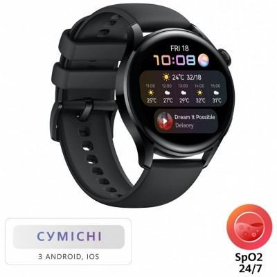 Смарт-годинник Huawei Watch 3 Black (55026820)