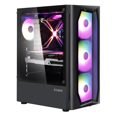 Корпус Zalman N4, MidT, 1xUSB2.0,2xUSB3.0,3x140+3x120RGB,скло(бічна панель),безБЖ,чорний