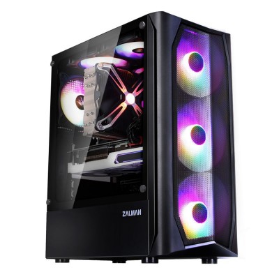 Корпус Zalman N4 REV1, без БЖ, 1xUSB3.0, 2xUSB2.0, 3x140mm RGB fans, 3x120mm RGB fans, TG Side Window, ATX, Black