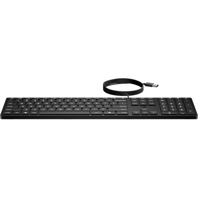 Клавіатура мембранна НР 320K, 109key, USB-A, EN/UK, чорний