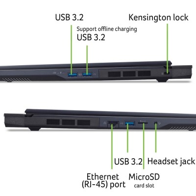 Ноутбук Acer Predator Helios Neo 16 PHN16-73 16" WQXGA, Intel U9-275HX, 64GB, F2TB, NVD5070Ti-12, Win11, чорний
