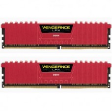Модуль пам'яті для комп'ютера DDR4 32GB (2x16GB) 2400 MHz Vengeance LPX Red CORSAIR (CMK32GX4M2A2400C14R)