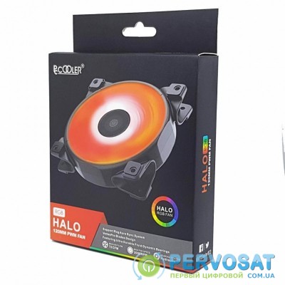 Кулер для корпуса PcСooler Halo RGB 120мм