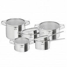Набір посуду Tefal Nordica, 10пр., нержавіюча сталь, скло Набір посуду Tefal Nordica, 10пр., нержавіюча сталь, скло