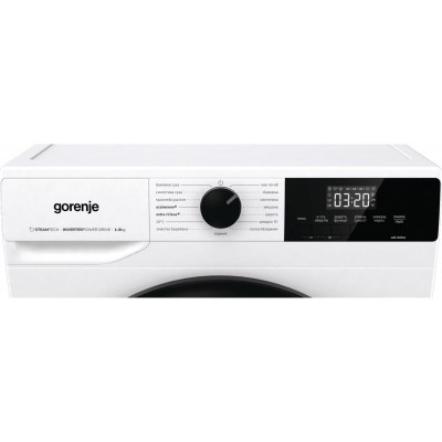 Прально-сушильна машина Gorenje фронтальна, 8(5)кг, 1400, A+, 55см, дисплей, пара, інвертор, білий