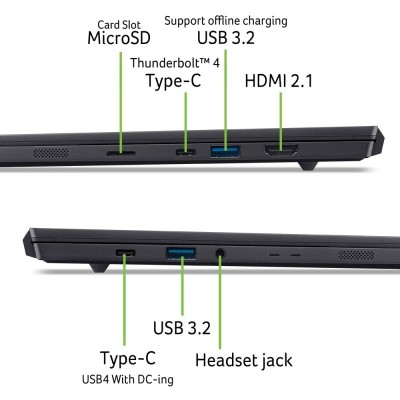 Ноутбук Acer Predator Triton 14 PT14-52T 14.5" 2.8K OLED Touch, Intel U9-288V, 32GB, F2TB, NVD5070-8, Win11P, чорний