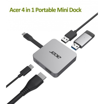 Хаб Acer USB-С &gt; 2xUSB-A3.2/USB-C/ HDMI, 0.15м, сірий