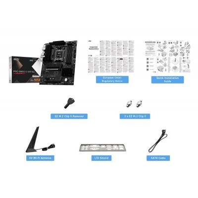 Материнcька плата MSI PRO B850-S WIFI6E sAM5 B850 4xDDR5 M.2 HDMI WiFi BT ATX