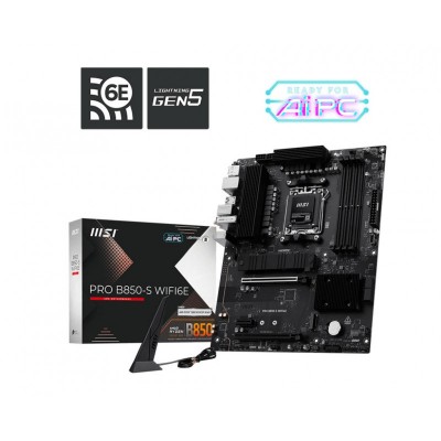 Материнcька плата MSI PRO B850-S WIFI6E sAM5 B850 4xDDR5 M.2 HDMI WiFi BT ATX