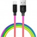 Дата кабель USB 2.0 AM to Lightning 1.0m multicolor ColorWay (CW-CBUL016-MC)